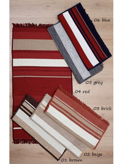 Sunshine Peny Χαλί Διάδρομος με Κρόσια Grey 70x120εκ