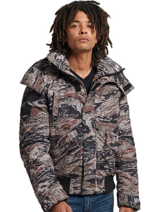 Superdry Everest Ανδρικό Μπουφάν Χειμωνιάτικο Bomber Πράσινο M5011501A-7YH