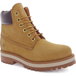 Lumberjack Kristy Γυναικεία Αρβυλάκια Suede Κίτρινα με Χοντρό Χαμηλό Τακούνι SW50501-006-D01-M0001