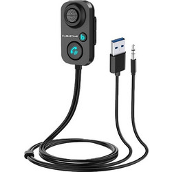 CABLETIME audio receiver αυτοκινήτου CT-BT02-PB με μικρόφωνο, BT 5.1