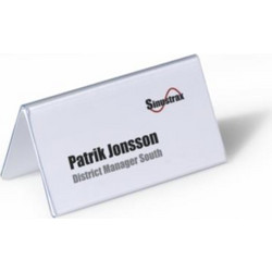 Durable Name Holder Θήκη Pvc Τύπου Λ 52mm/104Χ100mm (Κουτί 25τμχ)