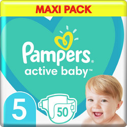Pampers Active Baby Maxi Πάνες No5 11-16kg 50τμχ