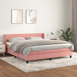 vidaXL Κρεβάτι Boxspring Υπέρδιπλο Βελούδινο με Στρώμα 160x200cm 3130852