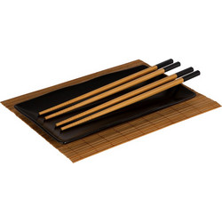 Σετ Σερβιρίσματος Sushi με 2 Ζευγάρια Chopsticks και1 Πιάτο 3 τμχ Bakaji 02815207