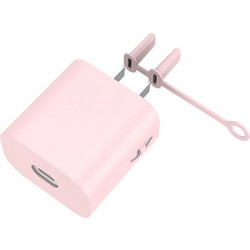 For Apple 5W AC01 Charger Silicone Protective Cover(Pink) (OEM)