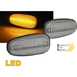 Πλαϊνά Φλας Φτερού Για Opel Astra G 98-04 / Zafira A 99-05 / Frontera B 01-04 Led Dynamic White 2 Τεμάχια