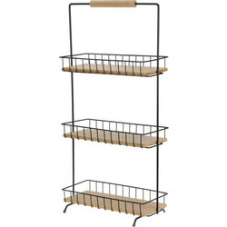 ΡΑΦΙΕΡΑ ΜΕΤΑΛΛΙΚΗ 3 ΡΑΦΙΑ BAMBOO 29,5Χ12,5Χ58CM