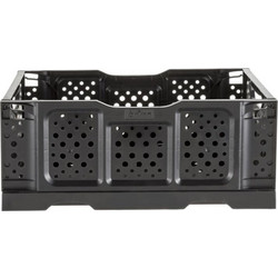 Τελάρο Πολλαπλών Χρήσεων 40x30x17cm Πτυσσόμενο/Στοιβαζόμενο Χωρητικότητα 20lt Πλαστικό 0.55kg Μαύρο με Λαβές BAMA Ιταλίας