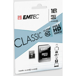 Emtec Classic microSDHC 16GB Class 10 UHS-I + Adapter
