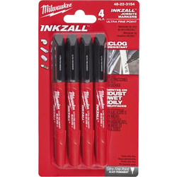 INKZALL(TM) ΣΕΤ ΜΑΡΚΑΔΟΡΟΙ EXTRA ΛΕΠΤΗΣ ΜΥΤΗΣ ΤΕΜ 4 48223154
