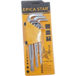 Epica Star Σετ 9 Κλειδιά Allen σε Σχήμα L