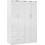 HomeMarkt Τετράφυλλη Ντουλάπα Ρούχων Λευκή 120x42.5x180.5cm HM339.05