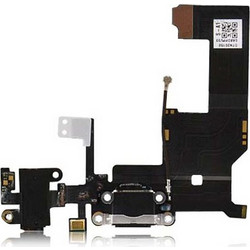Dock Connector / Headphone Flex iPhone 5 Black Θύρα Φόρτισης / Ακουστικού Καλωδιοταινία iphone 5 Μάυρο