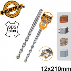 Τρυπάνι Τετράκοπο SDS plus Διάμετρος: 12mm Μήκος: 210mm DBH1211202C INGCO DBH1211202C