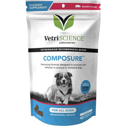 VetriScience Calm & Confident Συμπλήρωμα Διατροφής Σκύλου για Διαχείριση Άγχους & Στρες 45 Δισκία