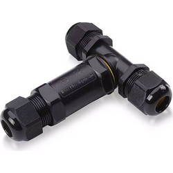 Σύνδεσμος Τριπλός 8-12mm Μαύρος IP65 5978 V-TAC