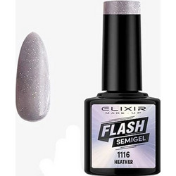 Elixir Semi Flash Gel 1116 Heather Glitter Ημιμόνιμο Βερνίκι Νυχιών 8ml