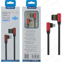 Newtop Καλώδιο USB to micro USB 1 μέτρο CU08 Κόκκινο