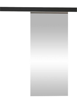 PoliHome Rubi II Πόρτα Εσωτερική Συρόμενη Laminate Μαύρη 77x205cm 162418839