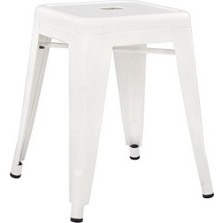 ΣΚΑΜΠΩ ΜΕΤΑΛΛΙΚΟ HM0096.21 MELITA ΣΕ ΧΡΩΜΑ MILK WHITE 39x39x46 εκ