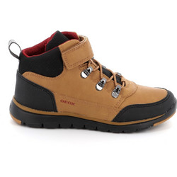Geox Xunday Παιδικά Μποτάκια Καφέ Δερμάτινα με Σκρατς J263NA0MEFUC2G7V