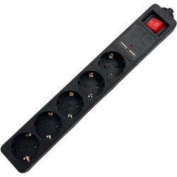 Πολύπριζο Ασφαλείας Lamtech LAM111948 5 θέσεων 2x Usb 1.5m - Μαύρο