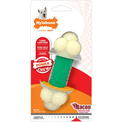NYLABONE POWER CHEW DOUBLE ACTION BACON-MINT MEDIUM
