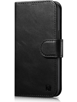 iCarer Oil Wax Anti-RFID Wallet Black (iPhone 14 Plus)