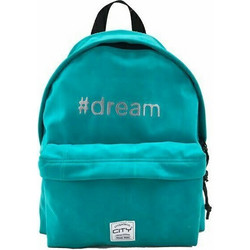 City The Drop Special Dream Aqua Velvet Σχολική Τσάντα Πλάτης Γυμνασίου - Λυκείου Μπλε 21017