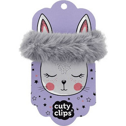 Cuty Clips Fluffy Bunny Hair Band Pastel Purple Νο2 Παιδικό Γούνινο Λαστιχάκι Μαλλιών Παστέλ Μωβ 1 τεμάχιο