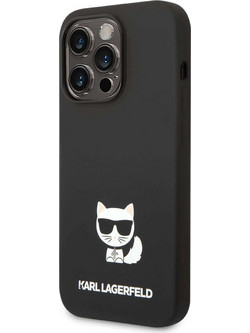 Karl Lagerfeld Choupette Body Back Cover Black (iPhone 14 Pro Max)