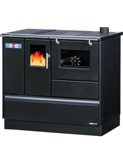 Alfa Plam 90 Anthracite Σόμπα Pellet Αερόθερμη με Φούρνο 8.18kW