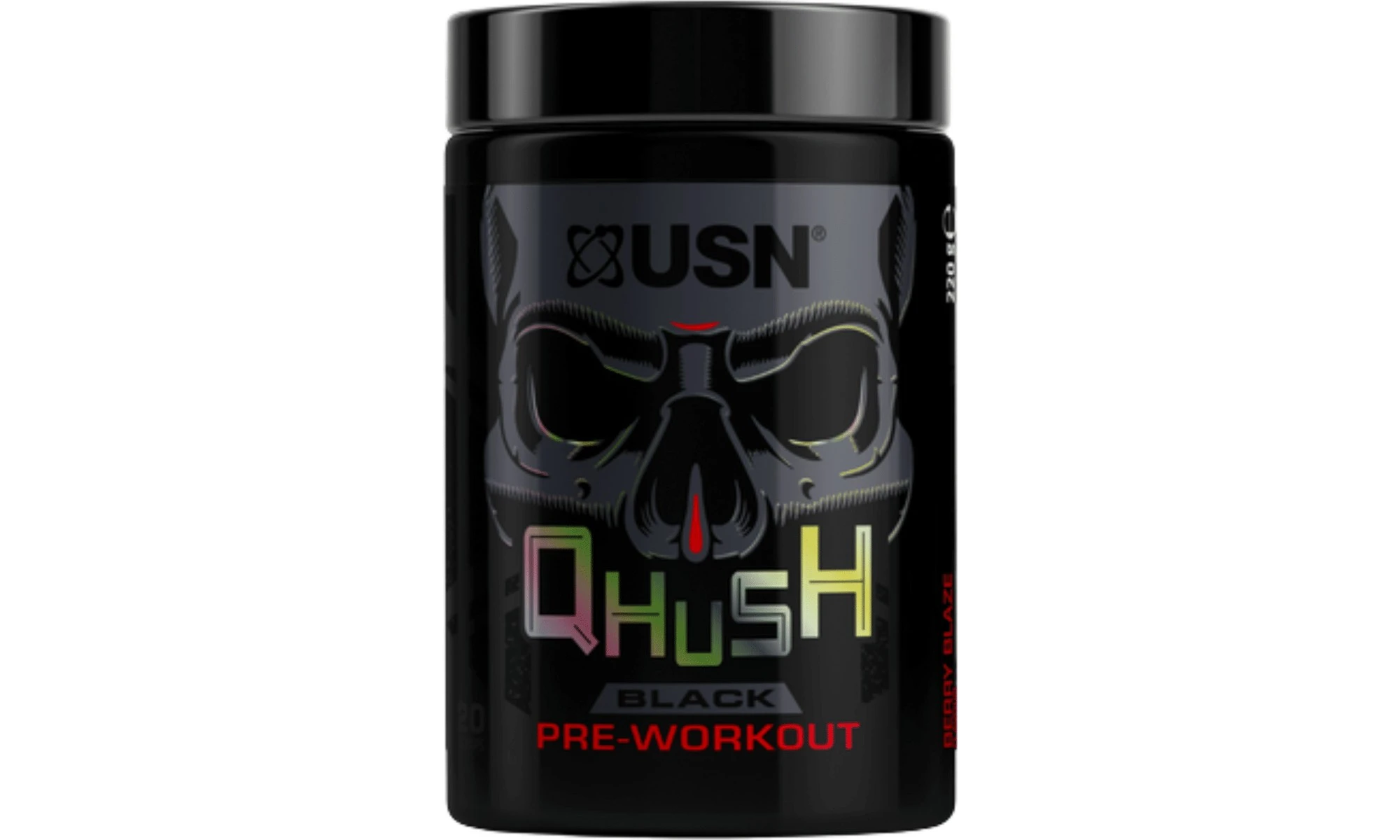 USN Qhush Black PreWorkout Berry Blaze 220gr BestPrice.gr