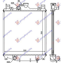 Ψυγειο Νερου 1.0-1.3i (35x33.5x1.6) Subaru Justy 97-05 - 085006300
