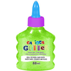 Κόλλα Carioca Glitter Glue Neon 88ml Λαχανί