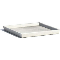 Πιάτο γλάστρας τετράγωνο διαστάσεων 30x30x3.5cm σε λευκό χρώμα LINEA