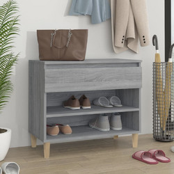 vidaXL Παπουτσοθήκη Ξύλινη Γκρι Μ70xΠ36xΥ60cm 819762