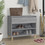 vidaXL Παπουτσοθήκη Ξύλινη Γκρι Μ70xΠ36xΥ60cm 819762
