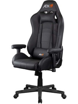 Adx Firebase Advanced 23 Καρέκλα Gaming Δερματίνης με Ρυθμιζόμενα Μπράτσα Μαύρη