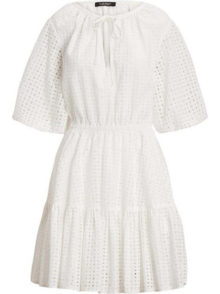 Lauren Ralph Lauren Mini Καλοκαιρινό Καθημερινό Φόρεμα Λευκό 250903332002-100