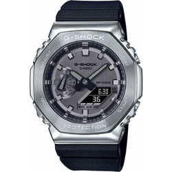 Casio G-Shock Ανδρικό Ρολόι Χρονογράφος με Μαύρο Καουτσούκ Λουράκι GM-2100-1AER
