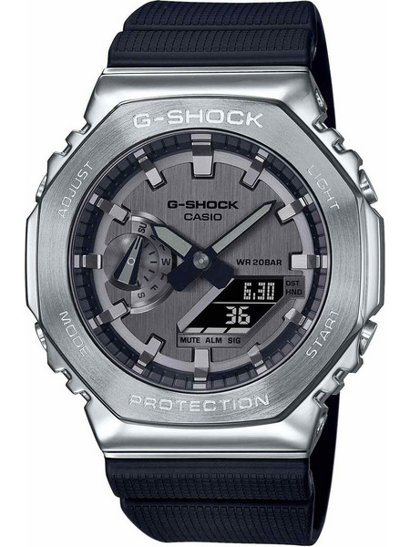 Casio G-Shock Ανδρικό Ρολόι Χρονογράφος με Μαύρο Καουτσούκ Λουράκι GM-2100-1AER