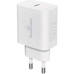 Powertech PT-1043 Φορτιστής Χωρίς Καλώδιο με Θύρα USB-C 30W Power Delivery & Quick Charge 3.0 White