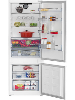 Beko BCNE400E40SN Εντοιχιζόμενος Ψυγειοκαταψύκτης 370lt Full No Frost Υ194xΠ69xΒ55cm Λευκός
