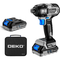 DeKo DKID20BL01-B Παλμικό Κατσαβίδι Μπαταρίας 2x2Ah