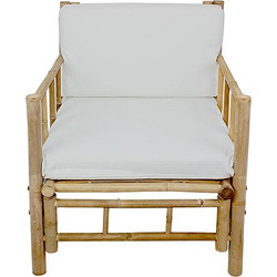 Zaros Πολυθρόνα Κήπου Bamboo Μπεζ VT149