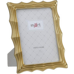 Κορνίζα Polyresin Χρυσή 10x15εκ Inart