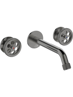 Επιτοίχια μπαταρία νιπτήρος γραφίτη LAVEO - MURO BAU 922P