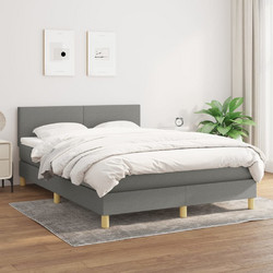 vidaXL Κρεβάτι Boxspring με Στρώμα 140x190cm 3140450