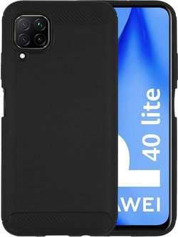Sonique Carbon Brushed Back Cover Black (Huawei P40 Lite)